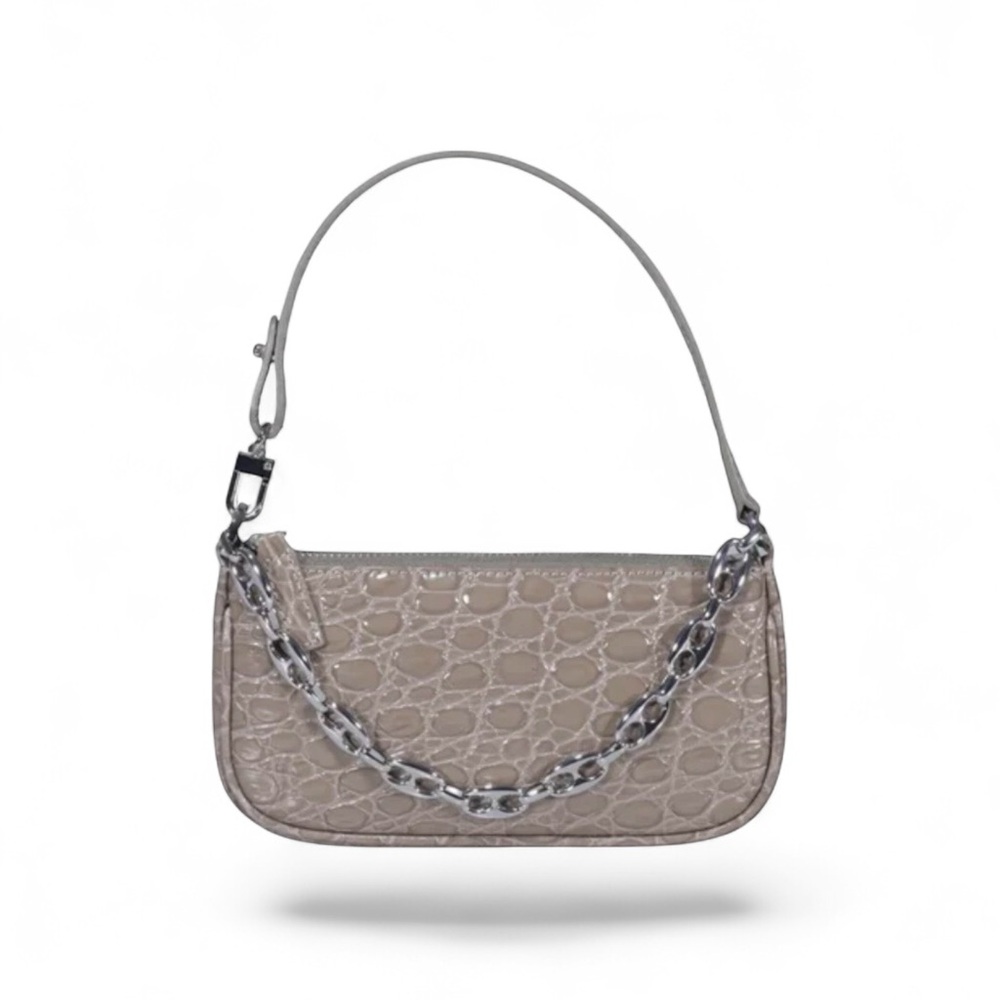 BY FAR Mini Rachel Shoulder Bag in Clay